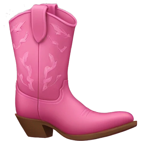 pink cowboy boots emoji