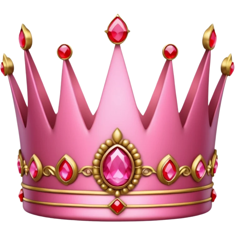 pink crown with only red gems a lot red gems emoji