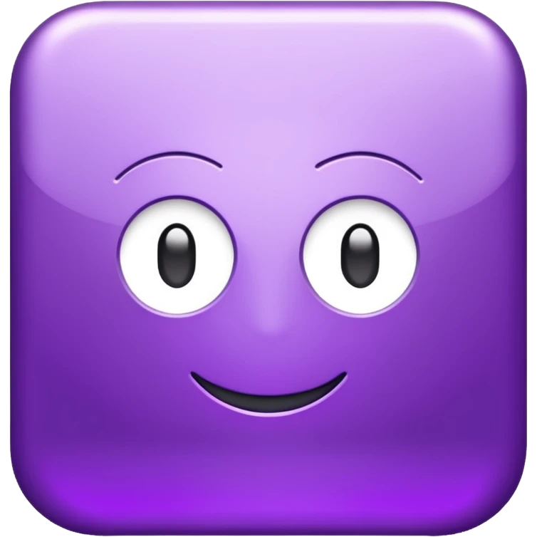 shiny purple text saying "ME" emoji