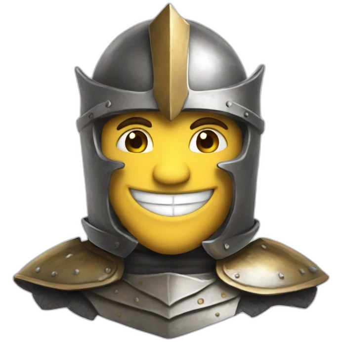 Smiling chessknight emoji