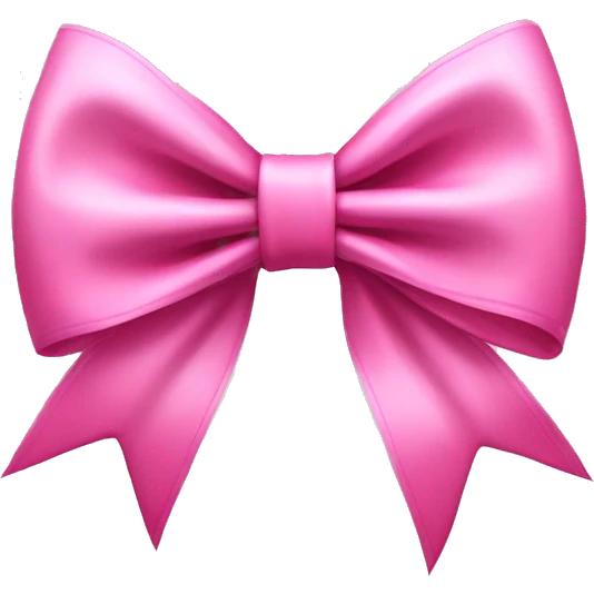 a beautiful realistic pink bow emoji