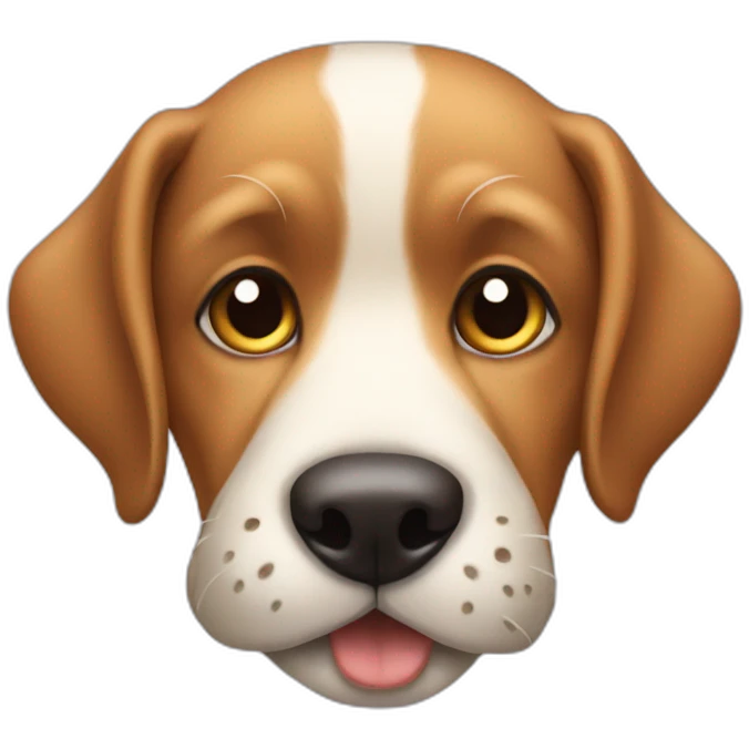 A dog with an bone in his mounth emoji