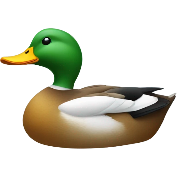 A duck that levitates in space emoji