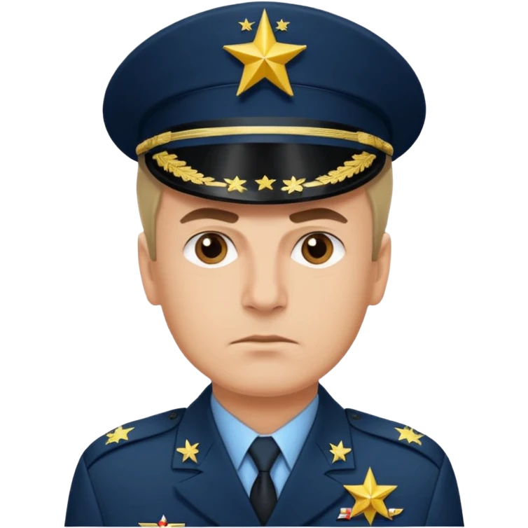 military general with four stars on uniform emoji