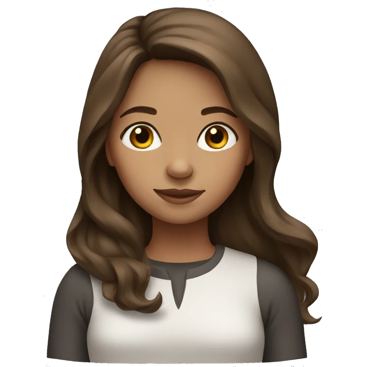 girl with brown hair emoji