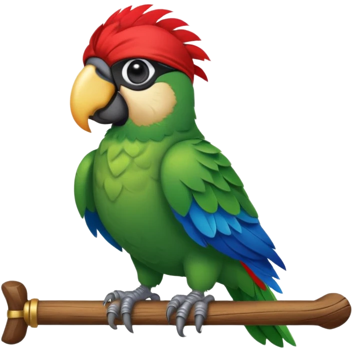 pirate parrot with eyepatch emoji