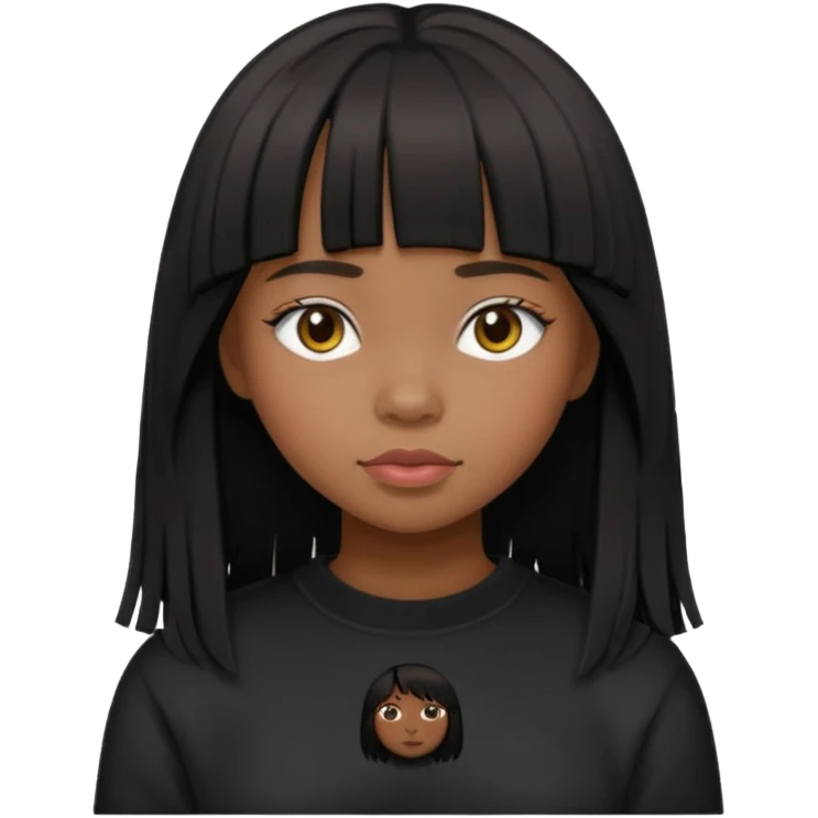 Philippino girl in black fringed sweatshirt emoji