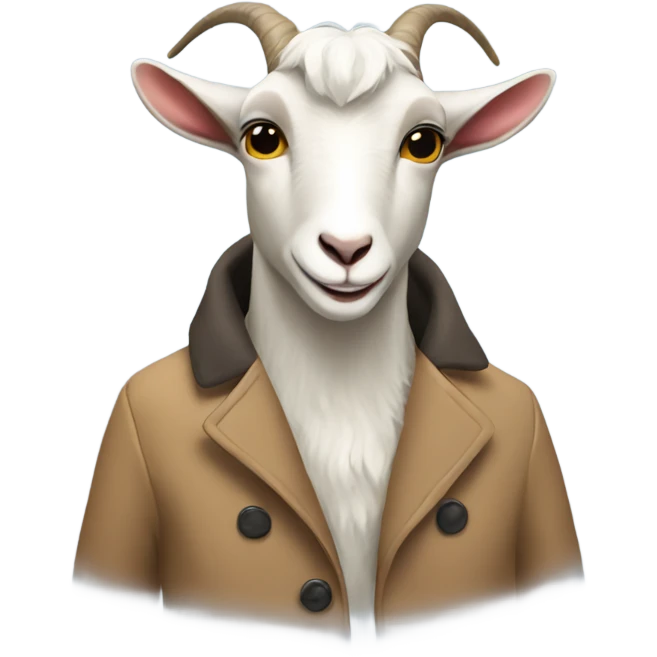Goat wearing a coat emoji