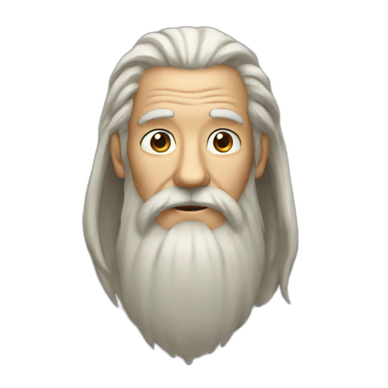 old man with long beard and hair emoji