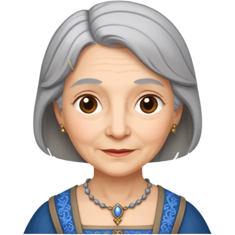 The kind and amiable grandmother in medieval fairy tales emoji