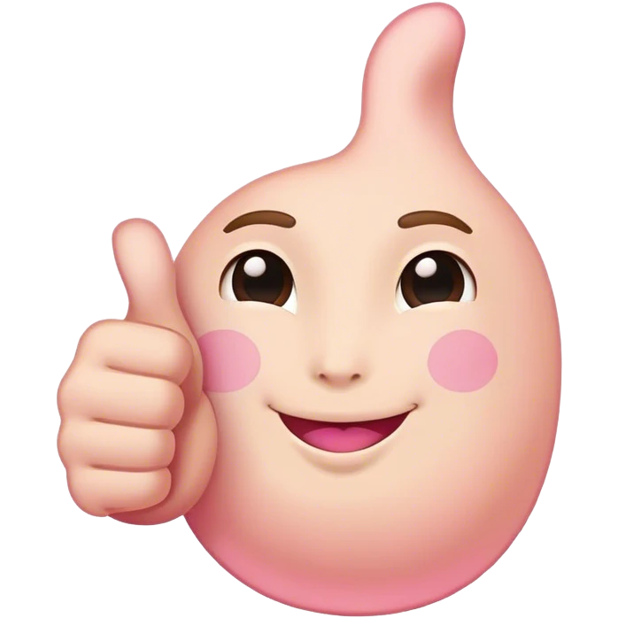 Pink thumbs up emoji