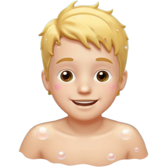 white kid taking bath emoji