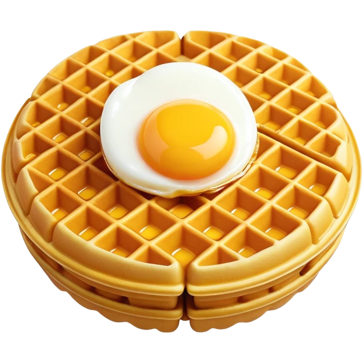 3D rendered hyper-realistic Hong Kong egg waffle with golden brown bubbles, vibrant yellow color, candy-like glossy texture, detailed crispy exterior, soft lighting, fun playful presentation emoji