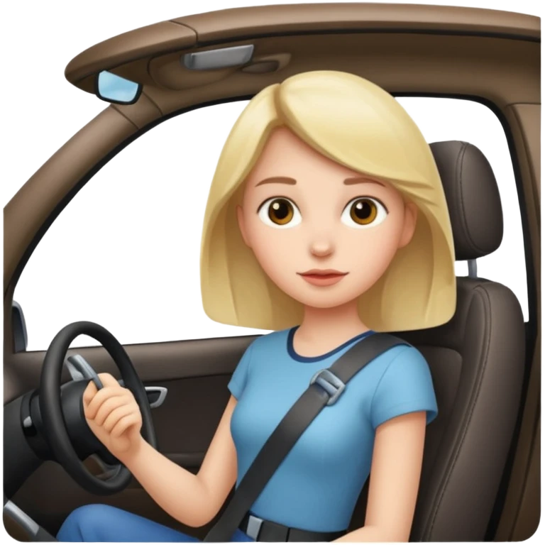Girl driving car emoji