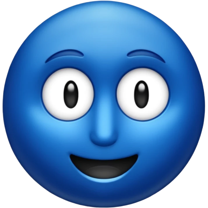 Genera un número 6 de color azul emoji
