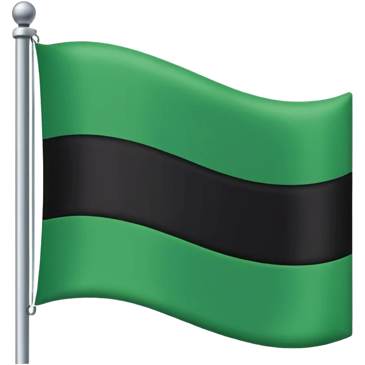 No js do a flag with green on top white in the middle and black on the bottom three sections don’t add any symbols or anything just those three colors spilt like top middle and bottom no just three sections 🇦🇪 exactly like this but remove the red part on the side emoji