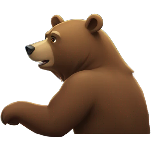 Bear watching fireworks  emoji