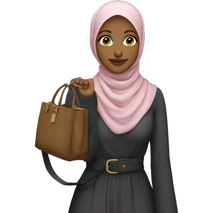 Hijabi girl wir a polene bag emoji