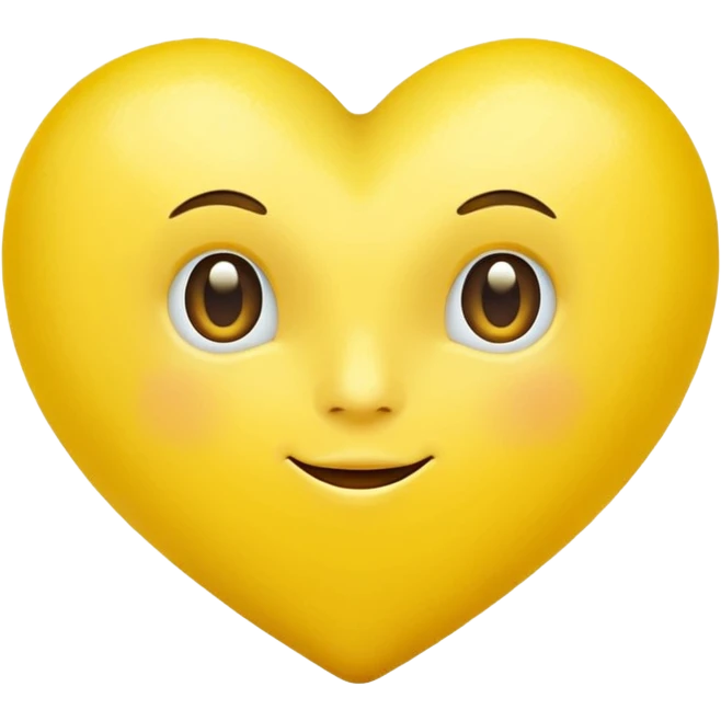 Realistic lemon heart emoji