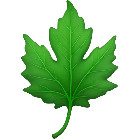 Green leaf smoke emoji