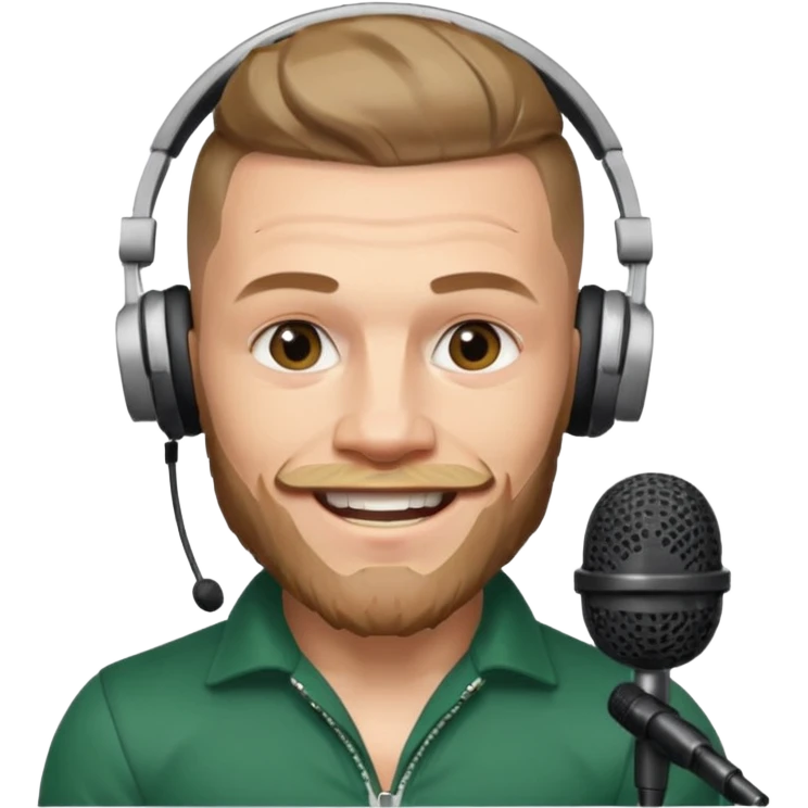 Make Conor McGregor as an emoji as if he is broadcasting emoji