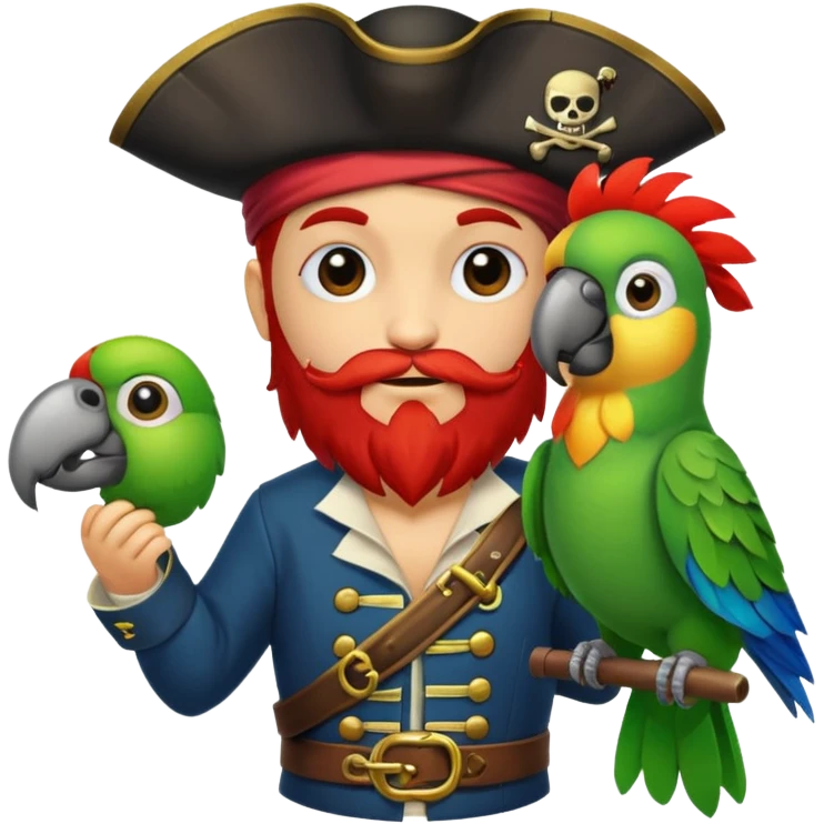 pirate and parrot emoji