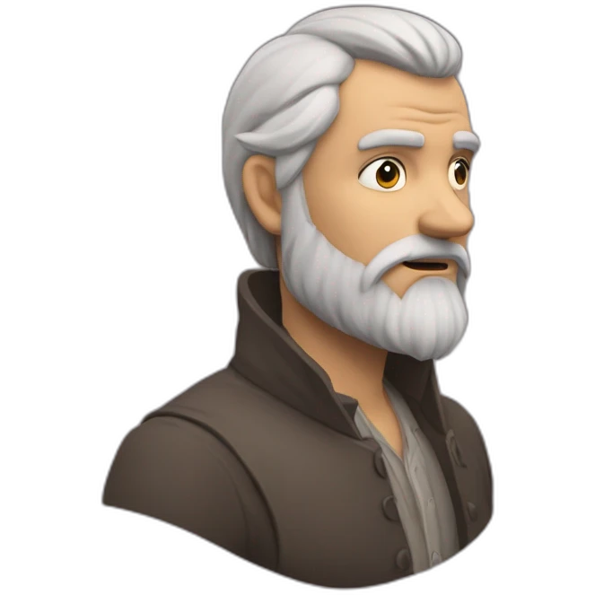 Chauve barbu emoji