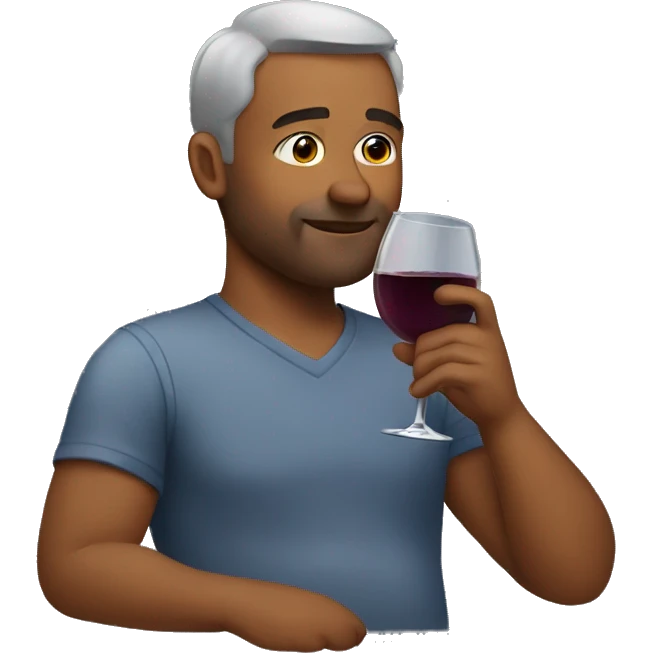 modern father drinking wine emoji
