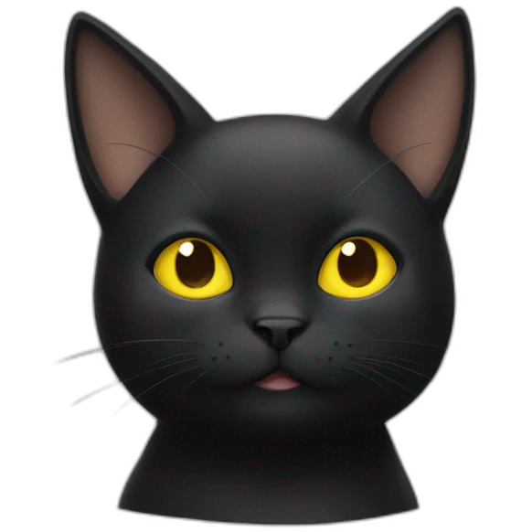 Black cat look like pikachu emoji