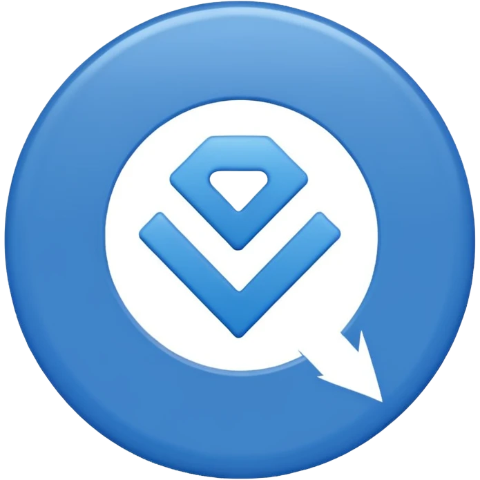 blue circle with a checkmark in the middle emoji