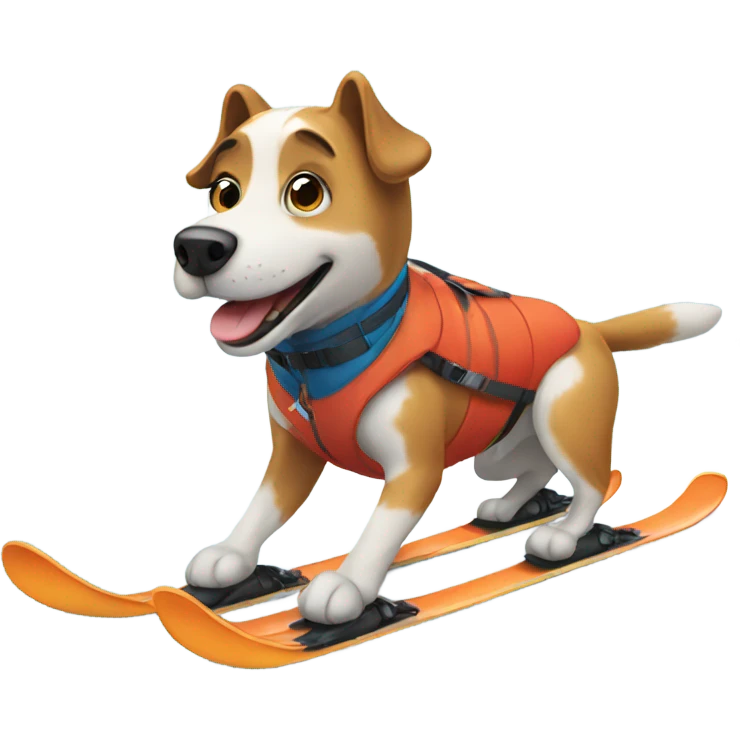 Dog skiing  emoji