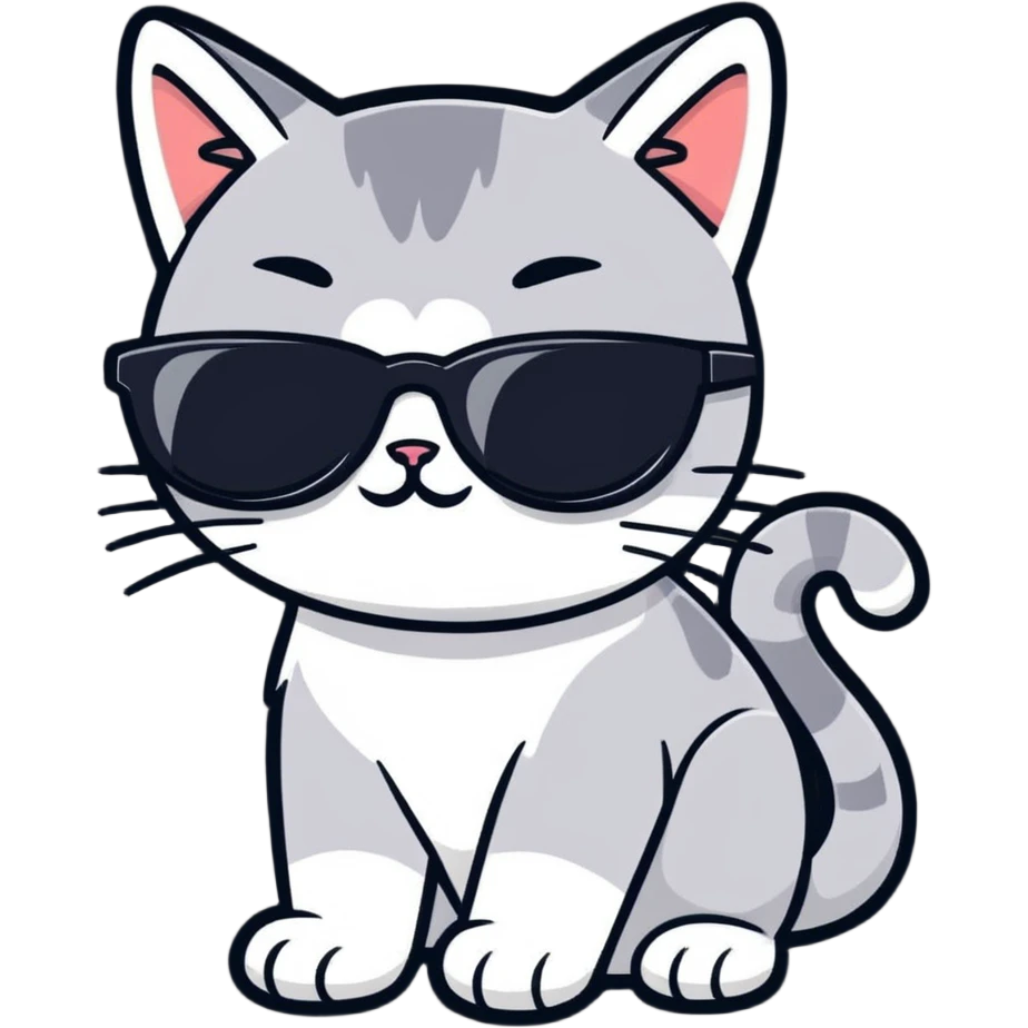 Cat with sunglasses emoji