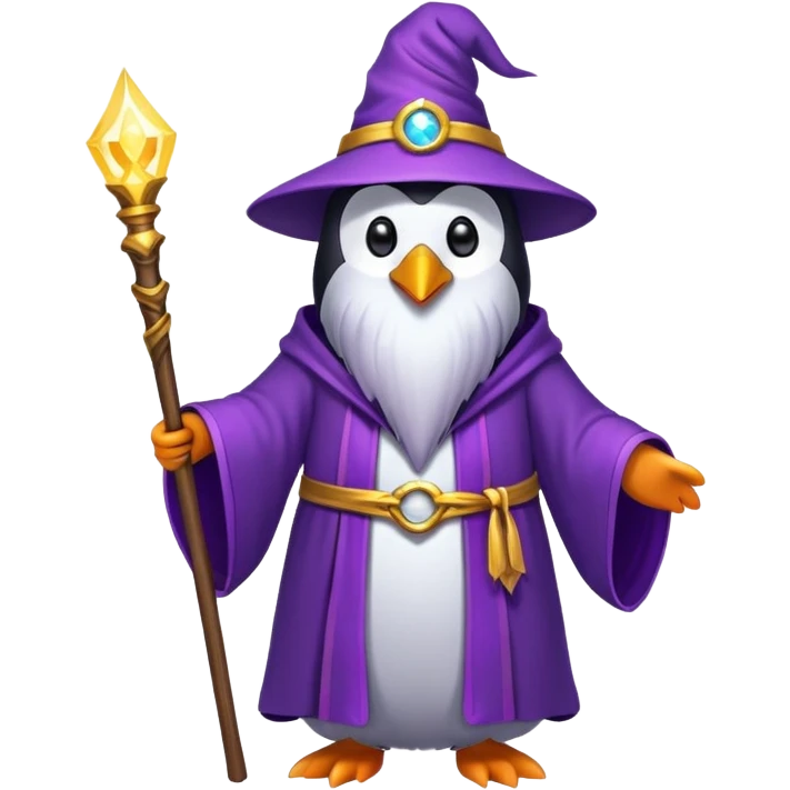 Penguin Wizard emoji