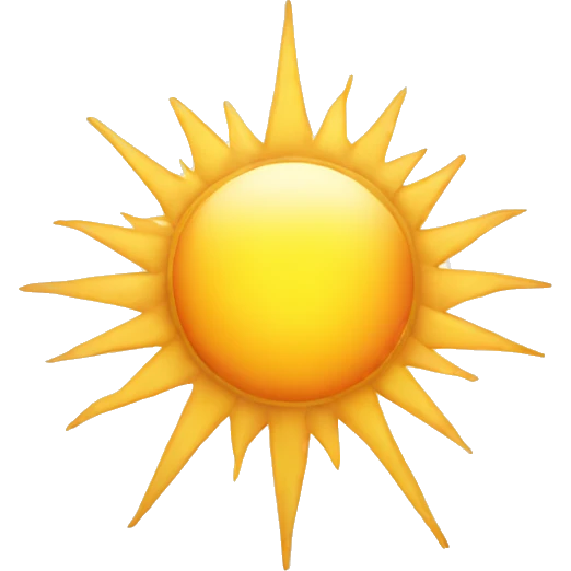 Sun rays emoji