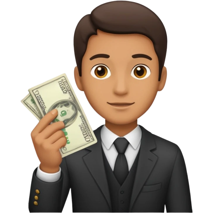 Maintenance guy with money emoji