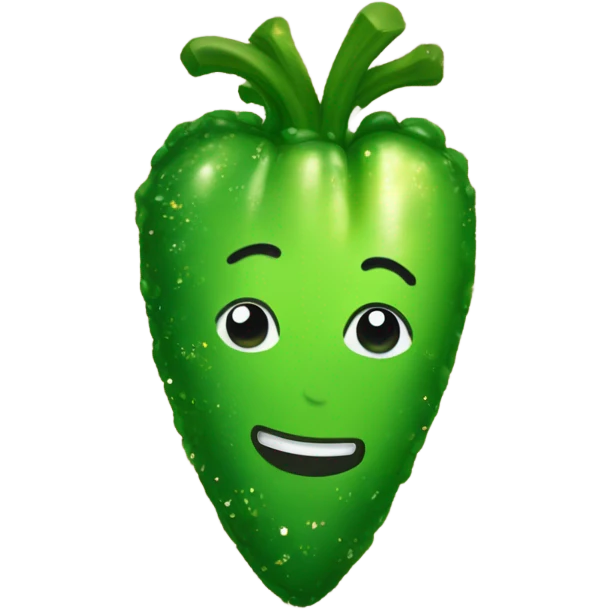 Heart glitter pickle emoji