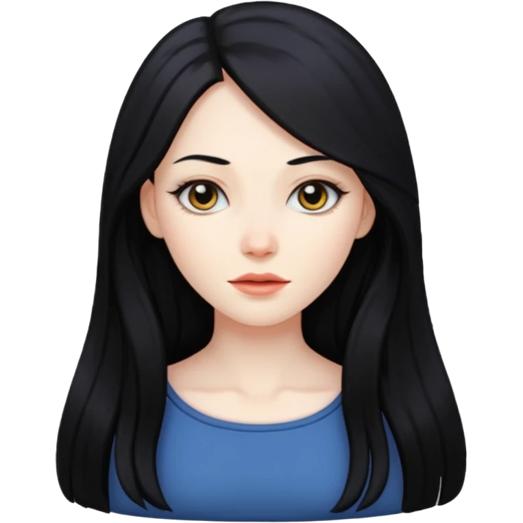 A woman with long black hair  emoji