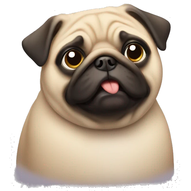 Fat pug  emoji