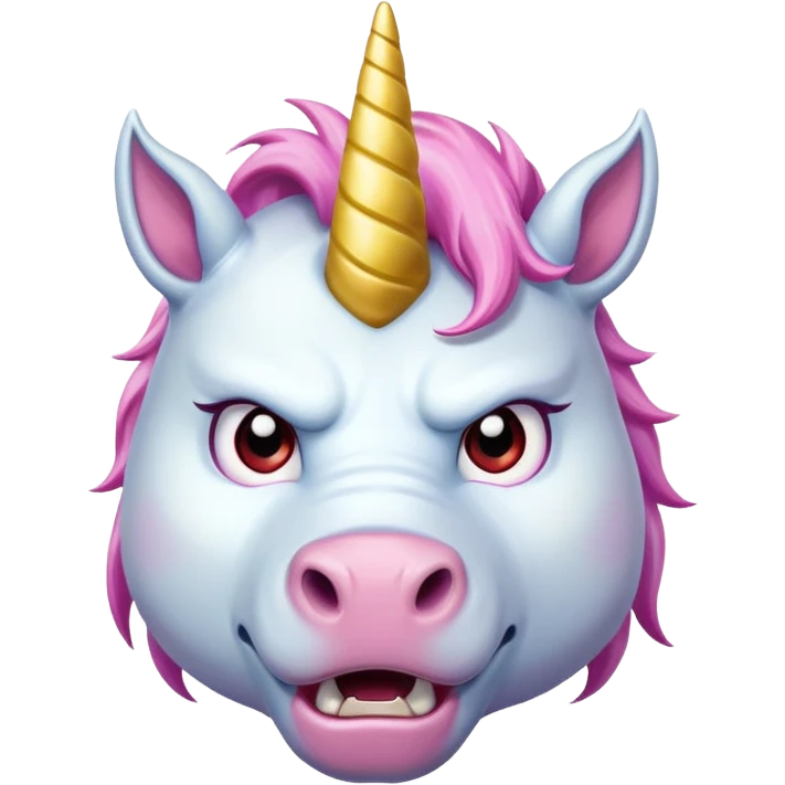 angry unicorn  emoji
