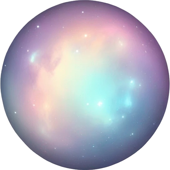 Pastel white iridescent nebula gradient orb emoji
