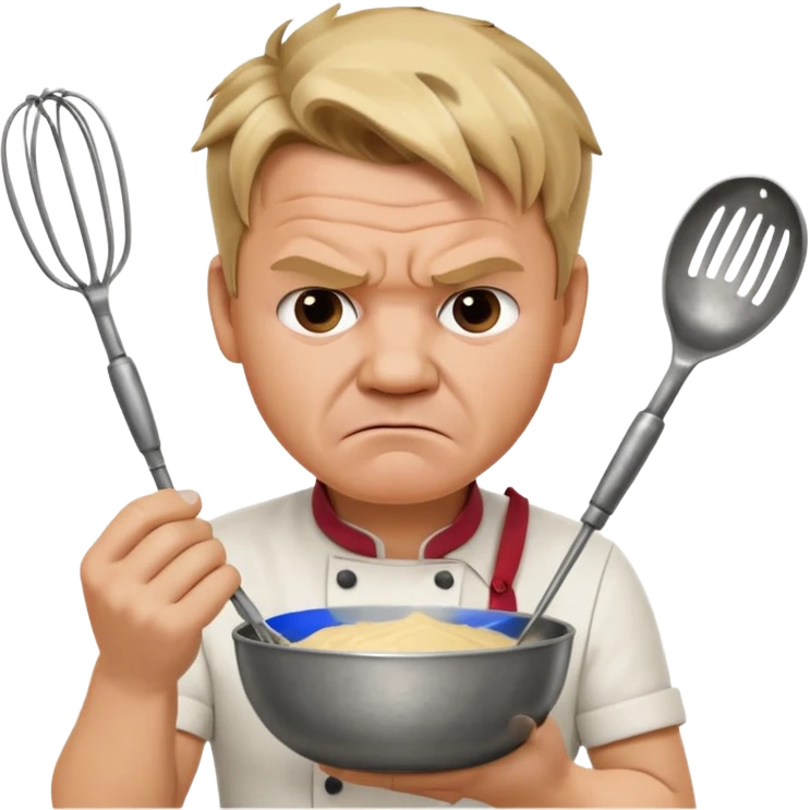 gordon ramsay chef holding whisk and bowl emoji