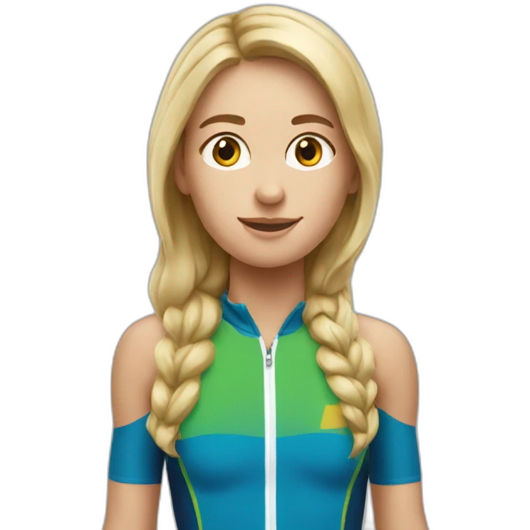 Triatleet donker blond emoji