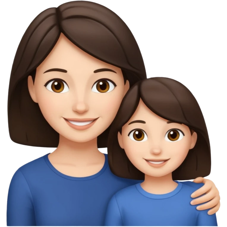 мама брюнетка и дочка брюнетка emoji