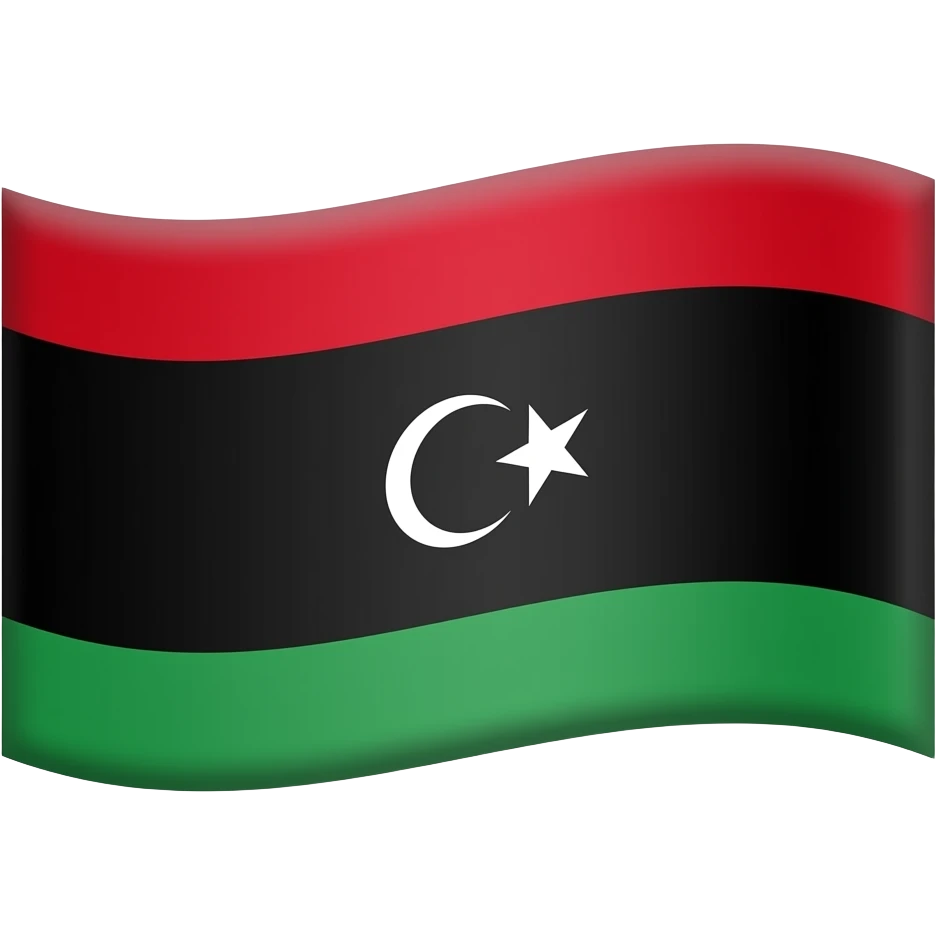 Old Libya Flag A Green Screen emoji