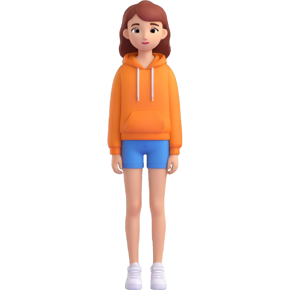 full body modern teenage girl emoji