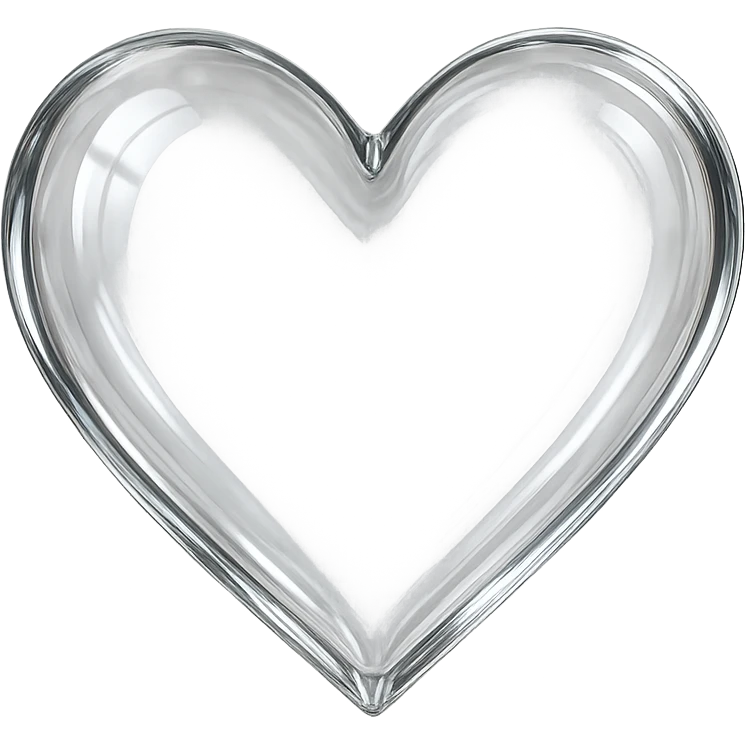 heart with a crystal clear look emoji