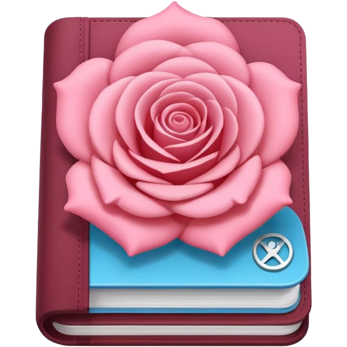 online booking icon (rose color) emoji