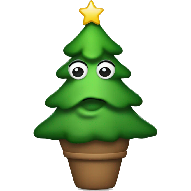 Ugly Christmas tree emoji