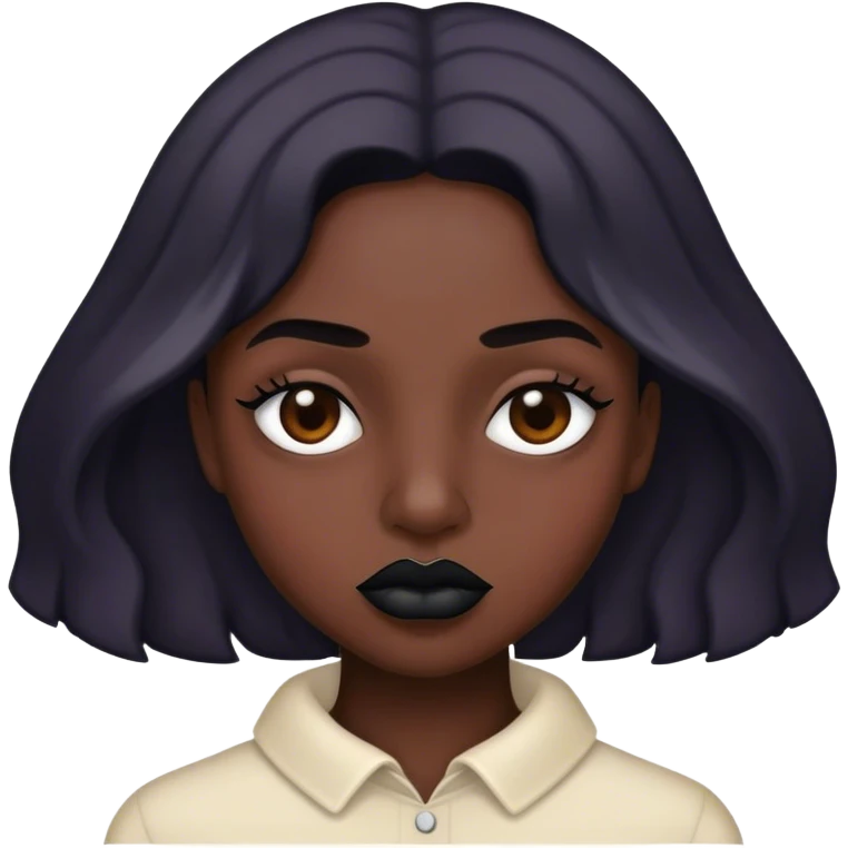 Black lips emoji