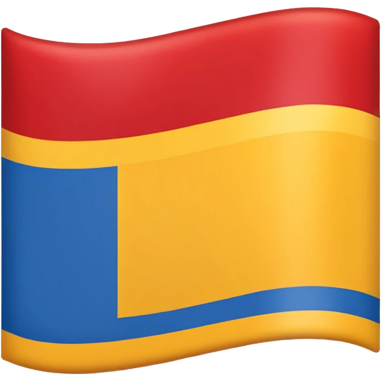 flag with three vertical bands: blue, red, and yellow, no text, soft edges emoji